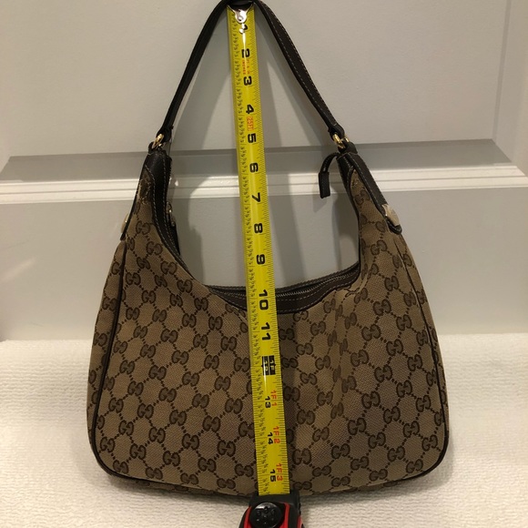 GUCCI Vintage Monogram Shoulder Bag || Brown - Picture 8 of 13